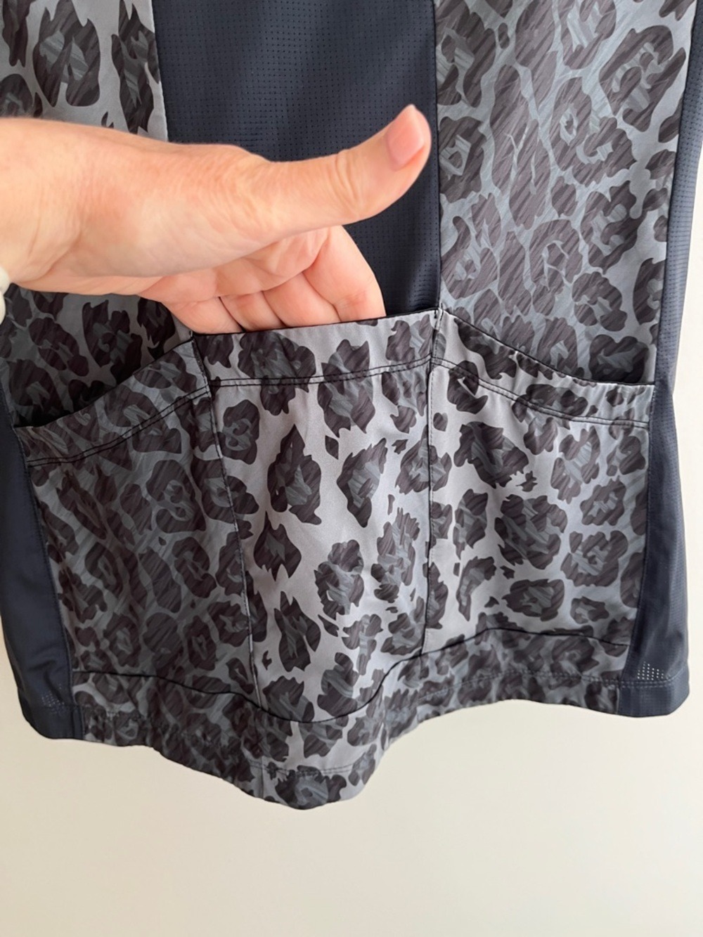 SAMSARA Full Zip Cycling Performance Jersey Leopard Print Short Sleeve Stretch - Picture 9 of 16